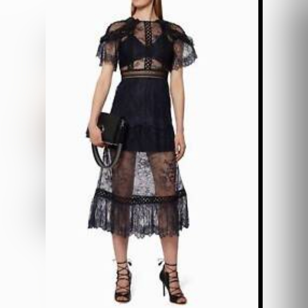 Self Portrait Lace Midi Dress